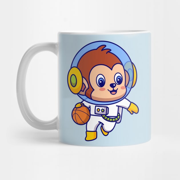 Basketball Monkey Astronaut by yellowline